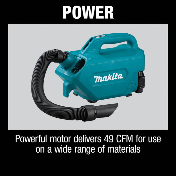 Makita XLC07SY1 18V LXT Lithium-Ion Compact Handheld Canister Vacuum Kit, with one battery (1.5Ah) - 18