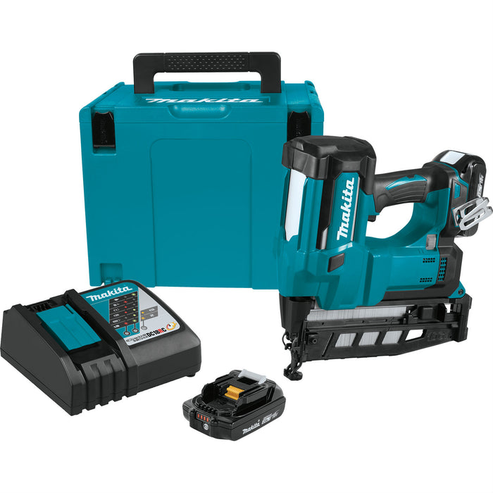 Makita XNB02RJ 18V LXT Lithium-Ion 2-1/2" Straight Finish Nailer, 16 Ga.