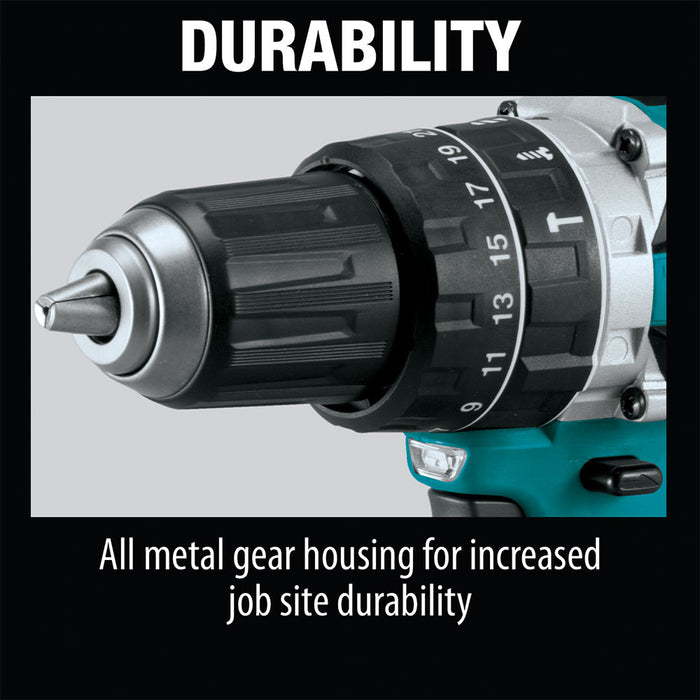 Makita XPH12T 18V LXT Compact 1/2" Hammer Driver-Drill Kit (5.0Ah) - 9