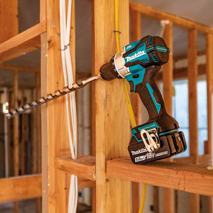 Makita XPH16T 18V LXT Lithium-Ion Compact Brushless Cordless 1/2" Hammer Driver-Drill Kit (5.0Ah) - 18