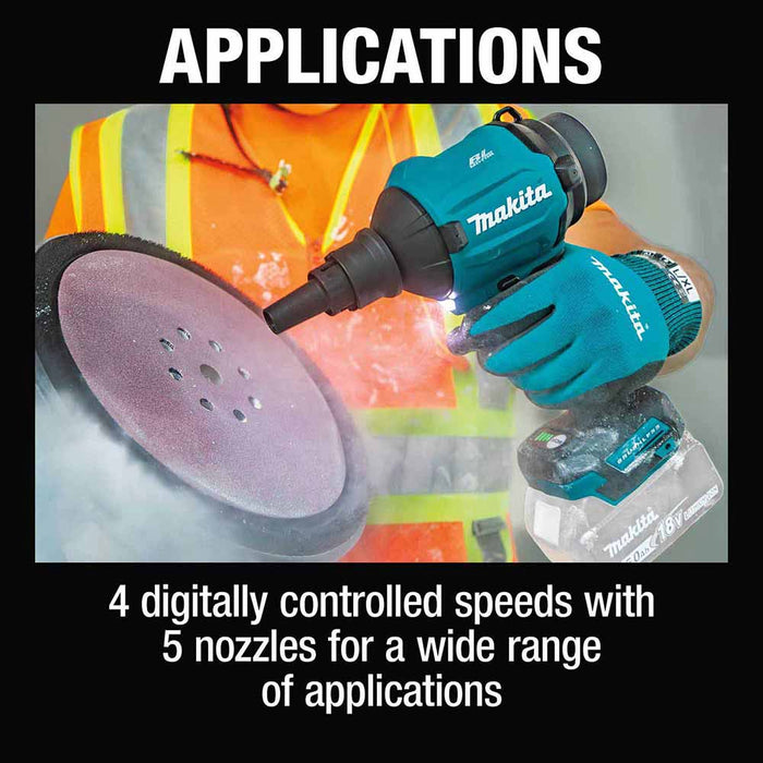 Makita XSA01Z 18V LXT Brushless Cordless High Speed Blower/Inflator, Tool Only - 13