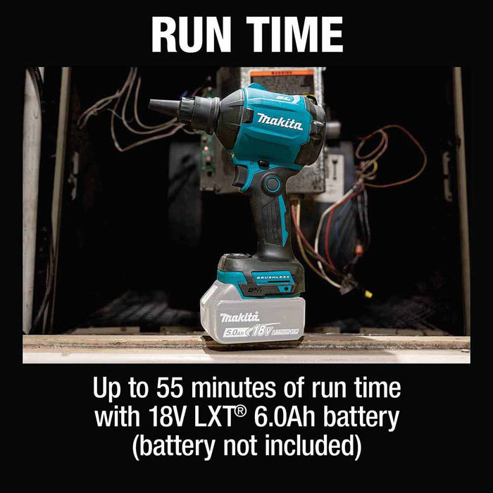 Makita XSA01Z 18V LXT Brushless Cordless High Speed Blower/Inflator, Tool Only - 15