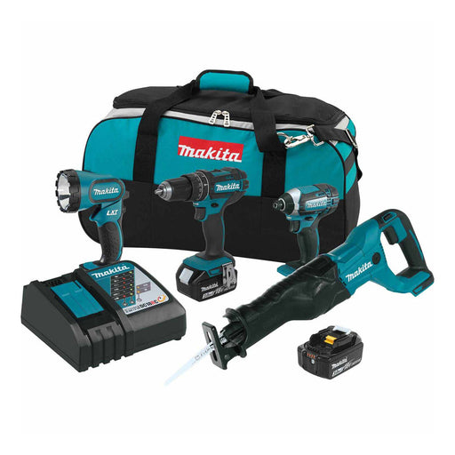 Makita XT440 18V LXT Li-Ion Cordless 4-Piece Combo Kit 3.0 Ah