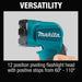 Makita XT453T 18V LXT Lithium-Ion Brushless Cordless 4 Pc. Combo Kit, XPH14Z, XDT14Z, XRJ05Z, DML815, bag (5.0Ah) - 14