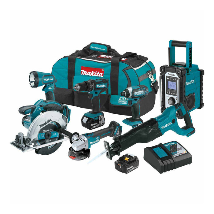 Makita XT704 18V LXT Li-Ion Cordless 7-Piece Combo Kit 3.0 Ah