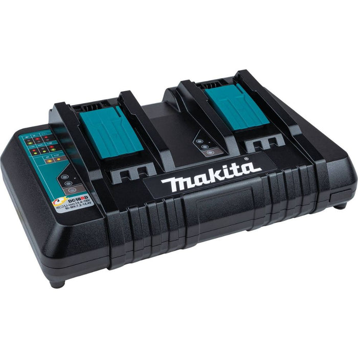 Makita XT707PT 18V LXT Lithium-Ion Brushless Cordless 7 Pc. Combo Kit, XPH14Z, XDT14Z, XRJ05Z, XSH03Z, XAG04Z, XRM06B, DML815, dual port charger, bag (5.0Ah)