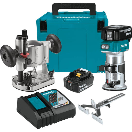 Makita XTR01T7 18V LXT Brushless Cordless Compact Router Kit (5.0Ah)