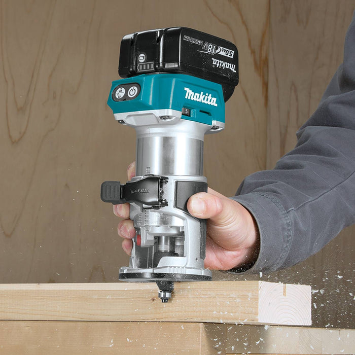 Makita XTR01T7 18V LXT Brushless Cordless Compact Router Kit (5.0Ah) - 9