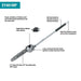Makita XUX02SM1X4 18V LXT Lithium-Ion Brushless Cordless Couple Shaft Power Head Kit w/ 13" String Trimmer & 10" Pole Saw Attachments, with one battery (4.0Ah) - 4