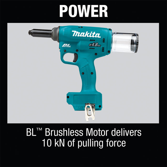 Makita XVR01Z 18V LXT Lithium?Ion Brushless Cordless Rivet Tool, Tool Only - 5