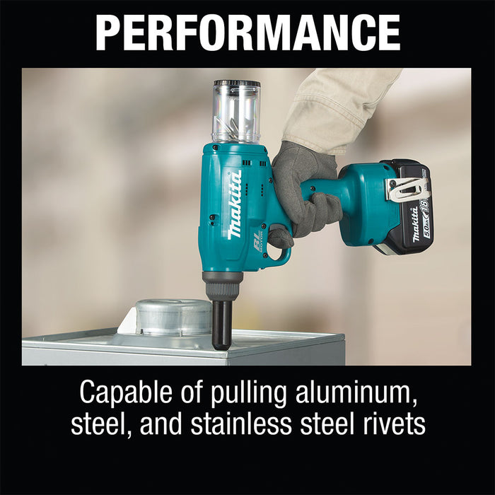 Makita XVR02T 18V LXT Lithium-Ion Brushless Cordless Rivet Tool Kit(5.0Ah) - 5