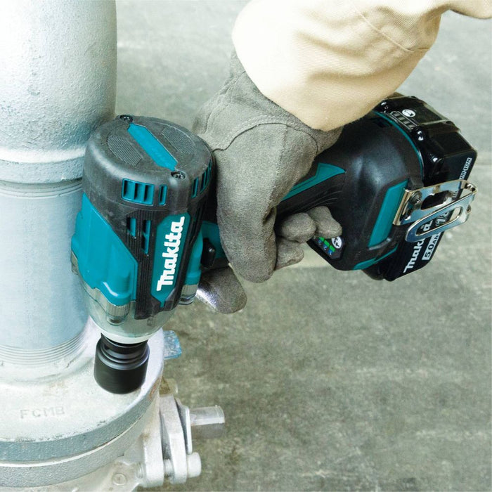 Makita XWT15T 18V LXT Lithium-Ion Brushless Cordless 4-Speed 1/2" Sq. Drive Impact Wrench Kit w/ Detent Anvil, var. spd., rev., L.E.D. Light, bag (5.0Ah) - 13