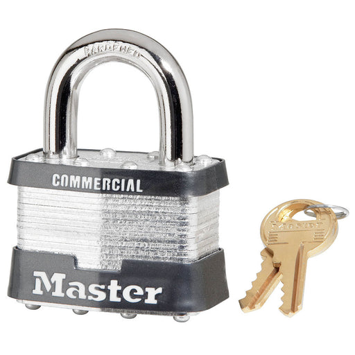 MasterLock 5KA3523 2" Wide Laminated Steel Pin Tumbler Padlock, #3523 Key