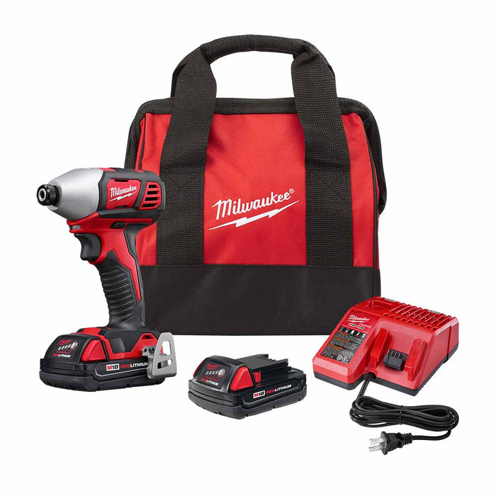 Milwaukee 2657-22CT M18 2-Speed 1/4" Hex Impact Driver Kit