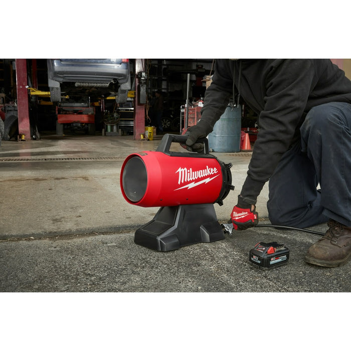 Milwaukee 0801-20 M18 70,000 BTU Forced Air Propane Heater - 8