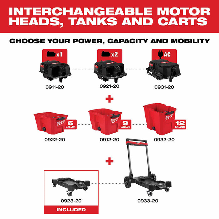 Milwaukee 0923-20 Wet/Dry Vacuum Cart - 3