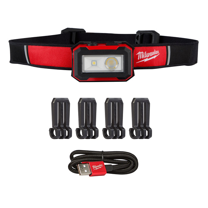 Milwaukee 2012R Rechargeable Detachable Magnetic Headlamp / Task Light 450 Lumens