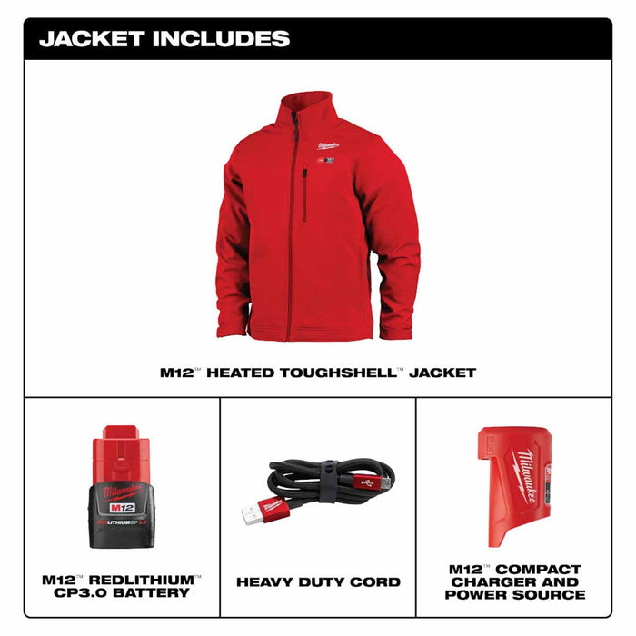 Milwaukee 204R-21 M12 Heated ToughShell™ Jacket Kit (Red) - 11