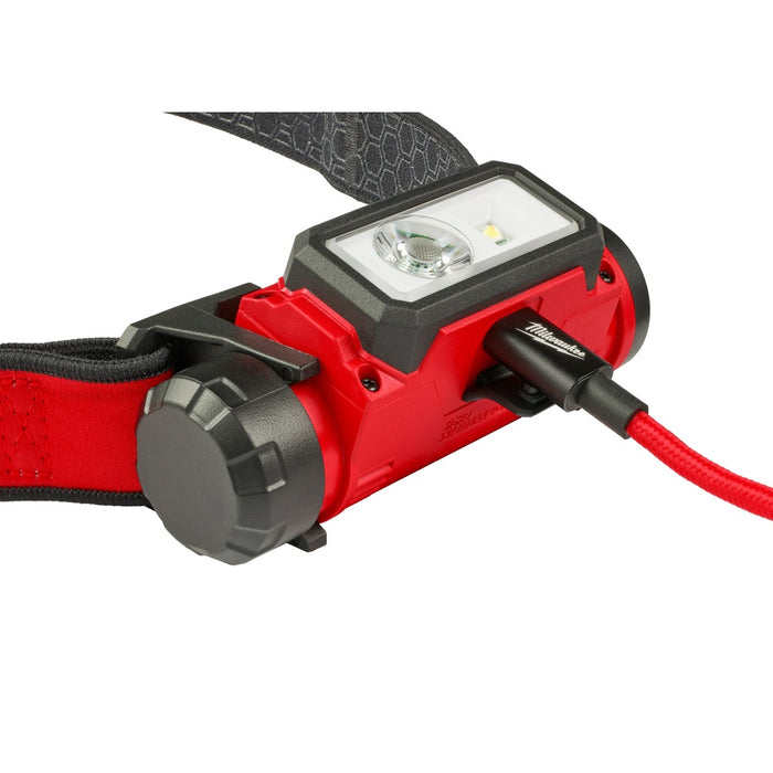 Milwaukee 2163-21 REDLTHIUM USB Rechargeable Hard Hat Headlamp, 600 Lumens - 12