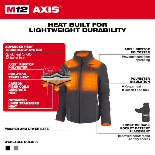 Milwaukee 234B-21 M12 Women's Heated AXIS Jacket Kit Black - 2