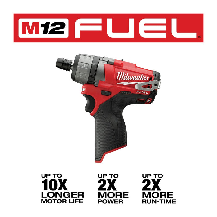 Milwaukee 2402-20 M12 FUEL 1/4" Hex 2-Speed Screwdriver - 2