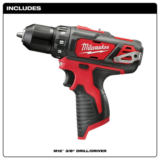 Milwaukee 2407-20 M12 3/8” Drill/Driver (Bare) - 2