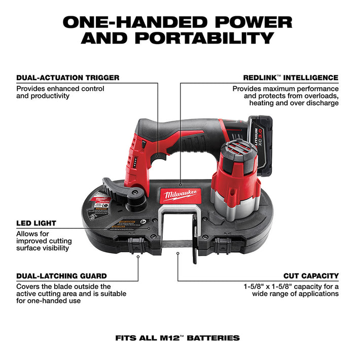 Milwaukee 2429-21XC M12™ Sub-Compact Band Saw Kit - 7