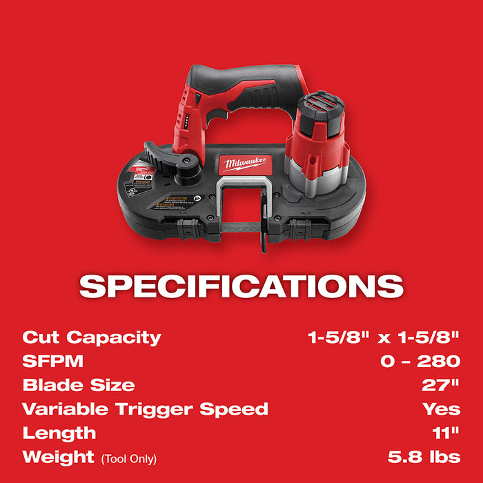 Milwaukee 2429-21XC M12™ Sub-Compact Band Saw Kit - 9