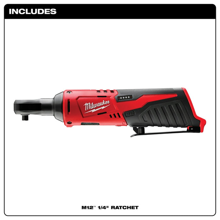 Milwaukee 2456-20 M12™ Cordless 1/4" Ratchet - 2