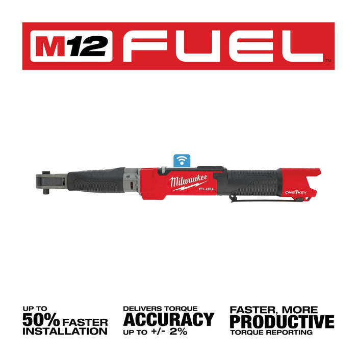 Milwaukee 2465-20 M12 FUEL 3/8" Digital Torque Wrench w/ ONE-KEY Bare Tool - 3