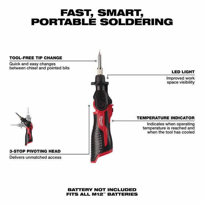 Milwaukee  2488-20 M12 Soldering Iron Bare Tool - 3