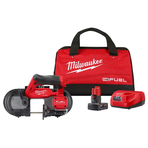 Milwaukee 2529-21XC M12 FUEL Compact Band Saw Kit XC 4.0 AH 2-1/2" Cut Cap.