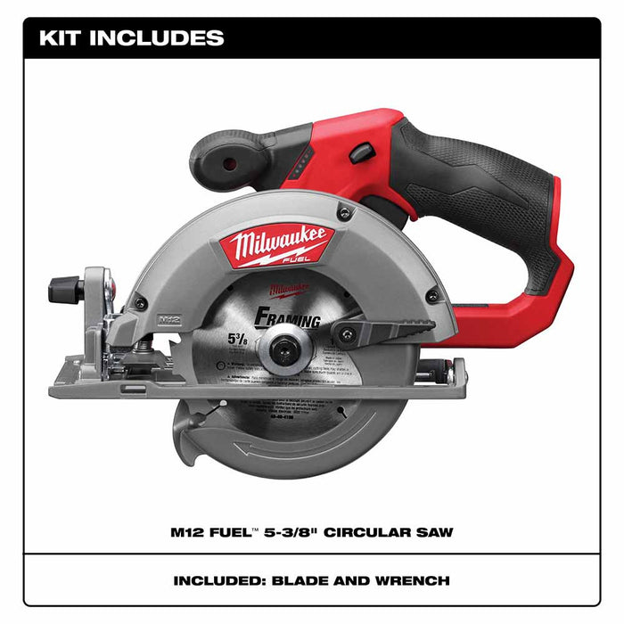 Milwaukee 2530-20 M12 FUEL 5-3/8" Circular Saw-Tool Only - 2