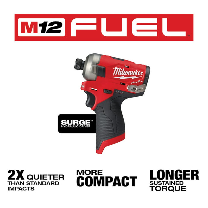 Milwaukee 2551-20 M12 FUEL SURGE 1/4" Hex Hydraulic Driver Bare Tool - 3