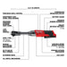 Milwaukee 2560-20 M12 FUEL 3/8" Extended Reach Ratchet Bare Tool - 4