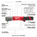 Milwaukee 2564-22 M12 FUEL  3/8" Right Angle Impact Wrench Kit - 8