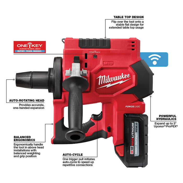 Milwaukee 2633-22HD M18™ FORCE LOGIC™ 2”-3” ProPEX® Expansion Tool Kit - 9