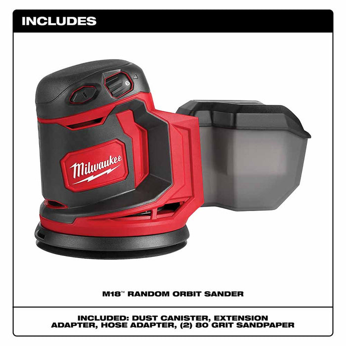 Milwaukee 2648-20 M18 Random Orbit Sander - 2