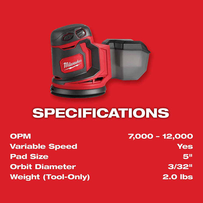 Milwaukee 2648-20 M18 Random Orbit Sander - 4