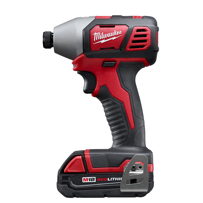 Milwaukee 2656-22CT M18 Cordless 1/4" Hex Impact Driver Tool Kit - 3