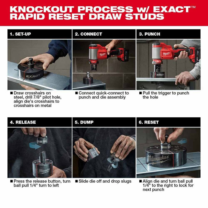 Milwaukee 2676-22 FORCELOGIC M18 10-Ton Knockout Tool 1/2" to 2" Kit - 13