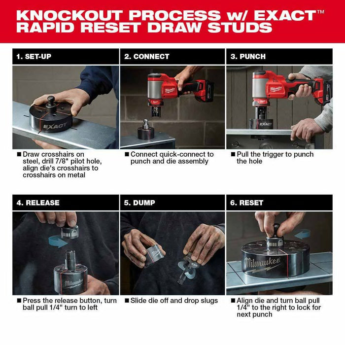 Milwaukee 2676-22 FORCELOGIC M18 10-Ton Knockout Tool 1/2" to 2" Kit - 14