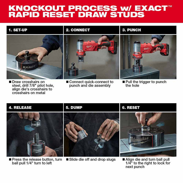 Milwaukee 2676-23 FORCELOGIC M18 10-Ton Knockout Tool 1/2" to 4" Kit - 7