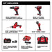 Milwaukee 2695-24 M18 Cordless Combo Compact Hammer Drill/Hackzall/1/4 Hex Impact Driver/Work Light/Charger/2 Battery - 3