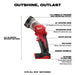 Milwaukee 2695-24 M18 Cordless Combo Compact Hammer Drill/Hackzall/1/4 Hex Impact Driver/Work Light/Charger/2 Battery - 7