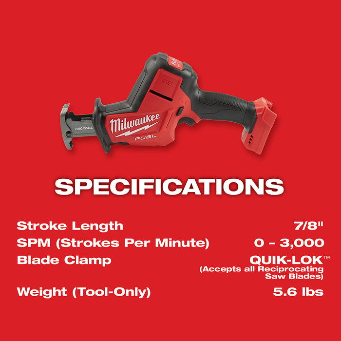 Milwaukee 2719-21 M18 FUEL Hackzall Kit - 15