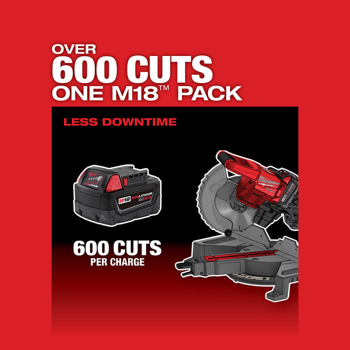 Milwaukee  2733-20 M18 FUEL 7-1/4" Dual Bevel Sliding Compound Miter Saw Bare Tool - 6