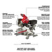 Milwaukee  2733-20 M18 FUEL 7-1/4" Dual Bevel Sliding Compound Miter Saw Bare Tool - 6