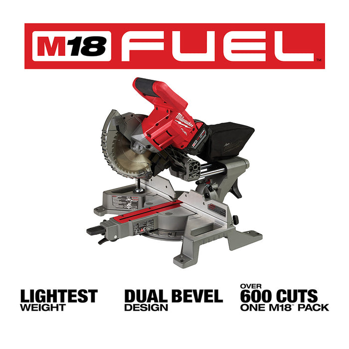 Milwaukee  2733-21 M18 FUEL 7-1/4" Dual Bevel Sliding Compound Miter Saw Kit - 3