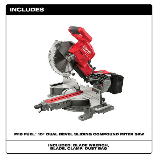 Milwaukee 2734-20 M18 FUEL Dual Bevel Sliding Compound Miter Saw Bare Tool - 2